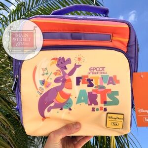 2025 Disney Parks EPCOT Festival of the Arts Figment Lug Ranger Lunchbox Bag NEW